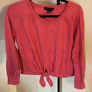 Sanctuary Pink Long Sleeve Tie-Front Top